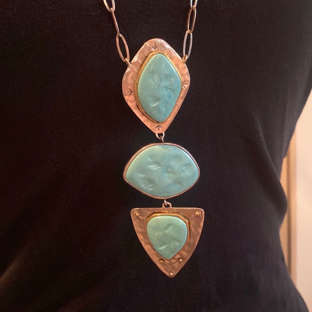 Silpada Santa Fe Necklace | Color: Blue/Silver | Size: Os | Total Showpiece! 💙